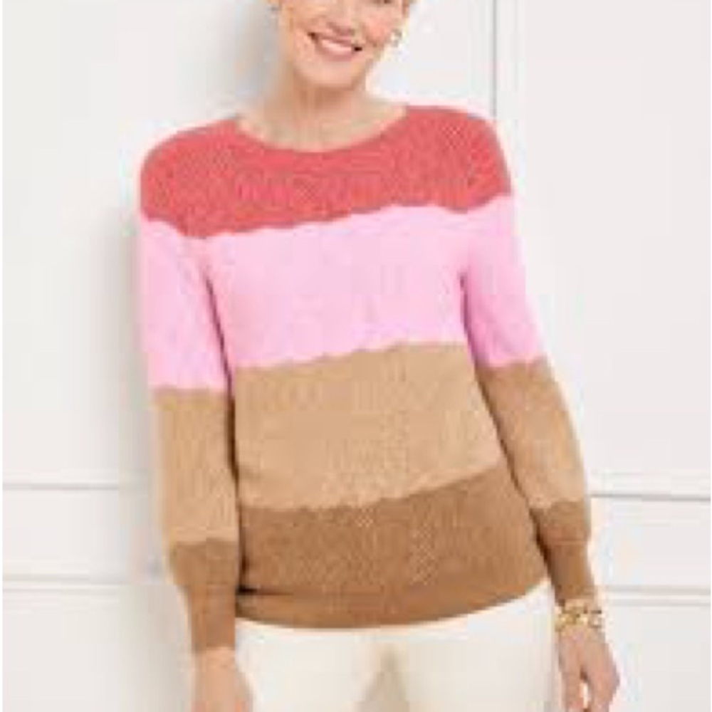 Talbots Cable Knit Crewneck Sweater